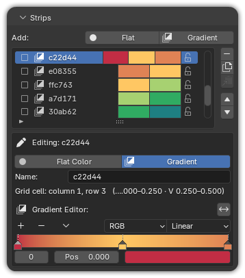 Gradient editor