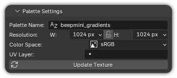 Palette Settings