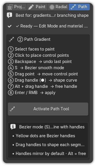 The Path tab